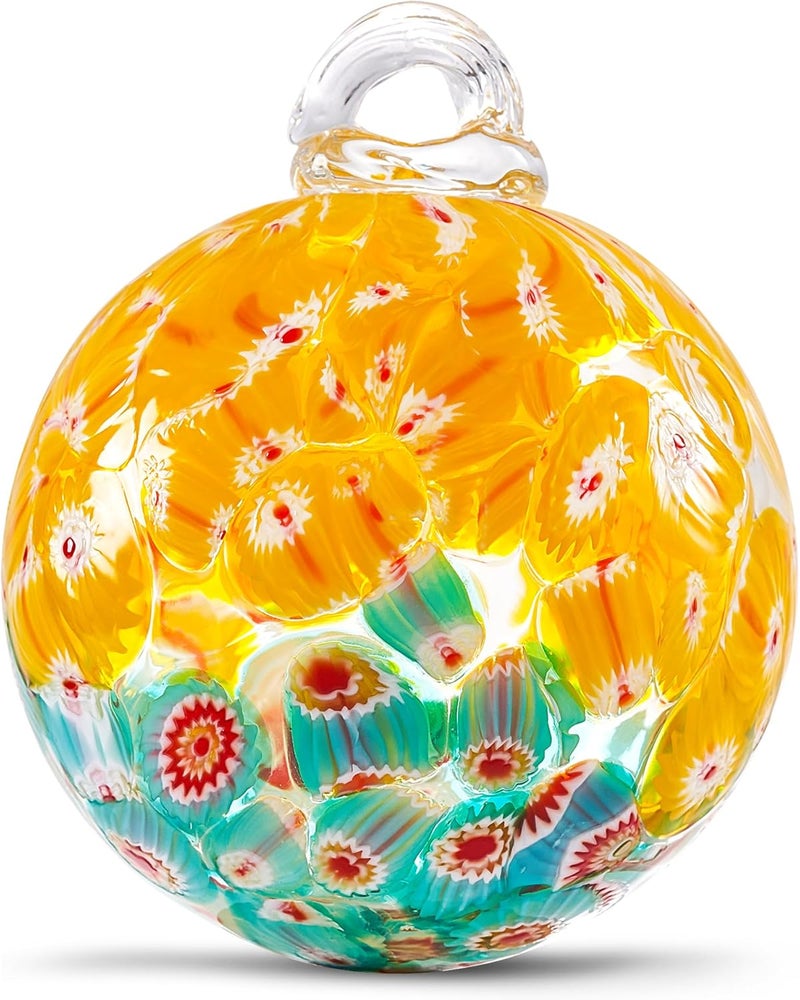EUSTUMA Hand Blown Glass Witch Ball,Glass Ball Ornament Hanging Garden Gazing Ball Indoor Outdoor Home Décor. (6) - Image 1